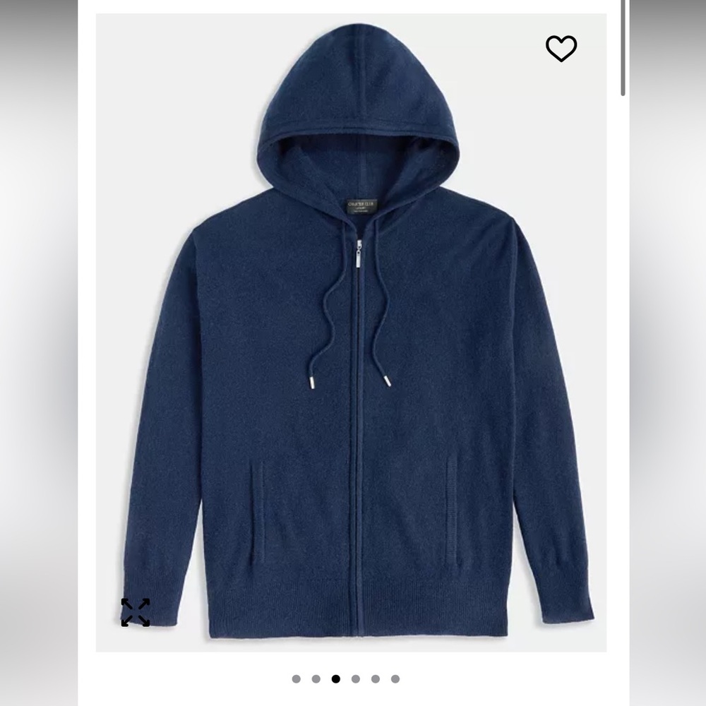 Cashmere Navy Blue Hooded Sweater